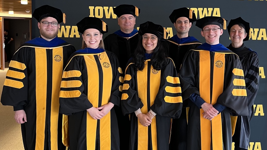 3 Univ. of Iowa Physics students graduate students received their PhD
