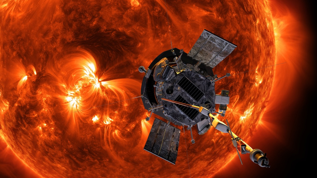 Parker Solar Probe front of the sun